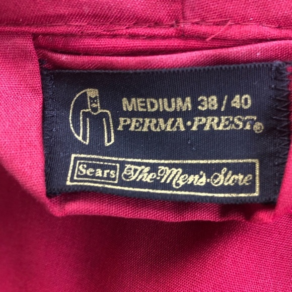Vintage Perma Prest Red Belted Bathrobe Robe Sears The Men’s Store Medium 38/40 - Picture 4 of 5